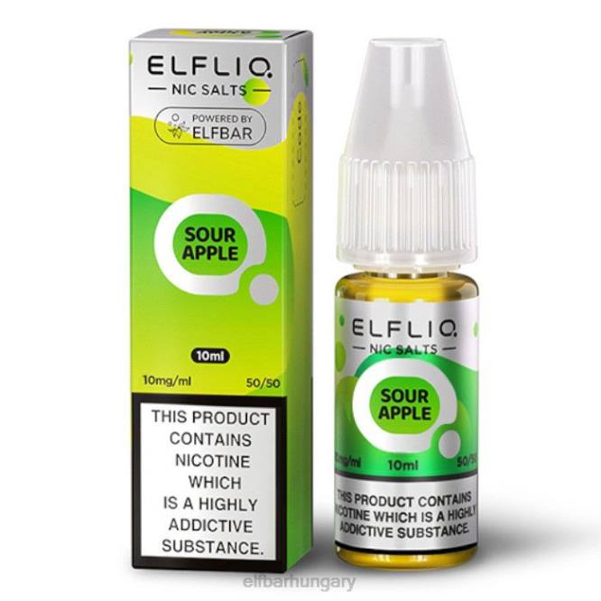 elfbar elfliq nic salts - savanyú alma - 10ml-10 mg/mlRFJP169