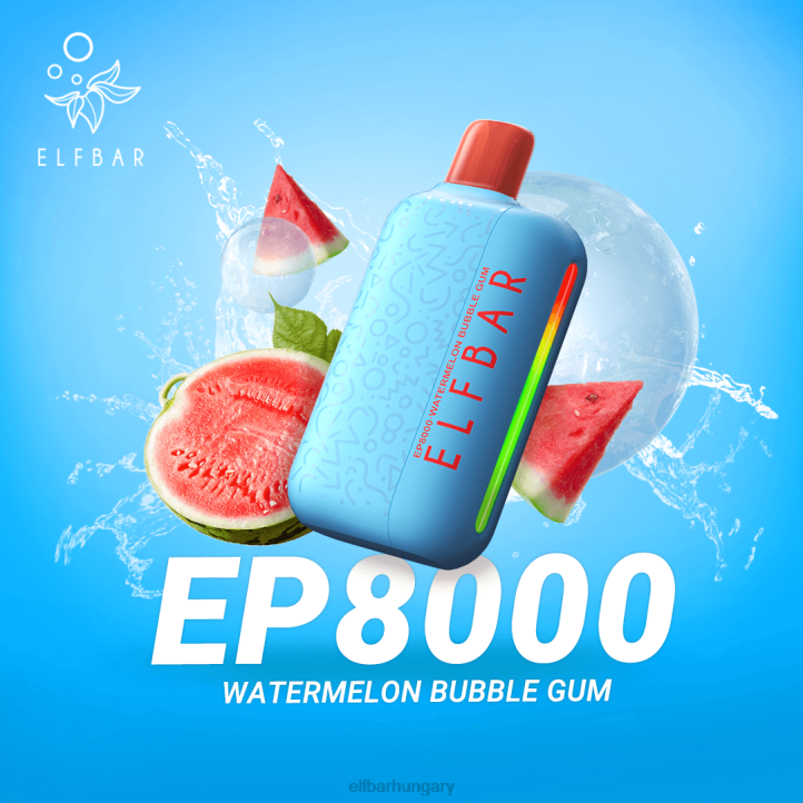 ELFBAR eldobható vape új ep8000 puff görögdinnye rágógumi 8BJF66