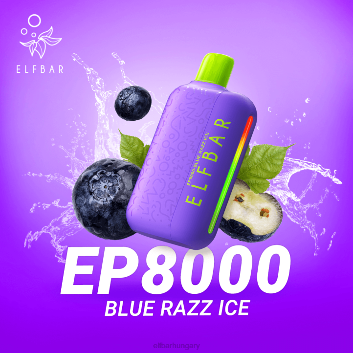 ELFBAR eldobható vape új ep8000 puff kék razz jég 8BJF65