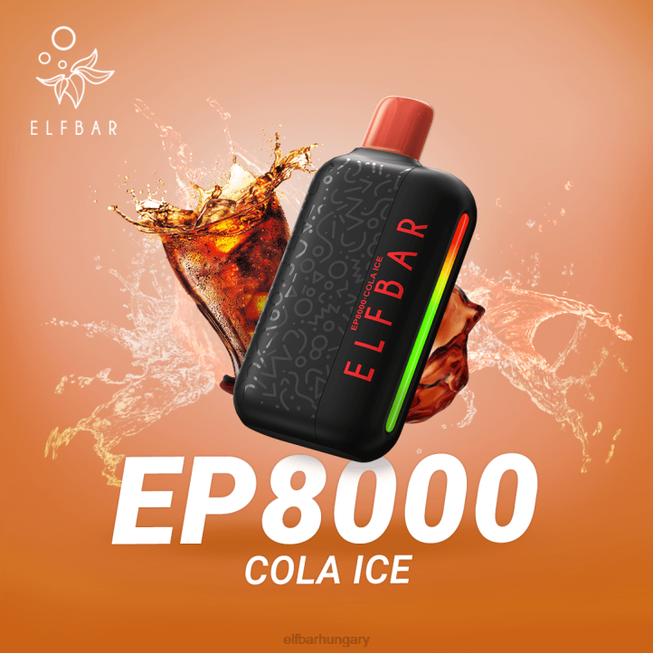 ELFBAR eldobható vape új ep8000 puff kóla jég 8BJF63