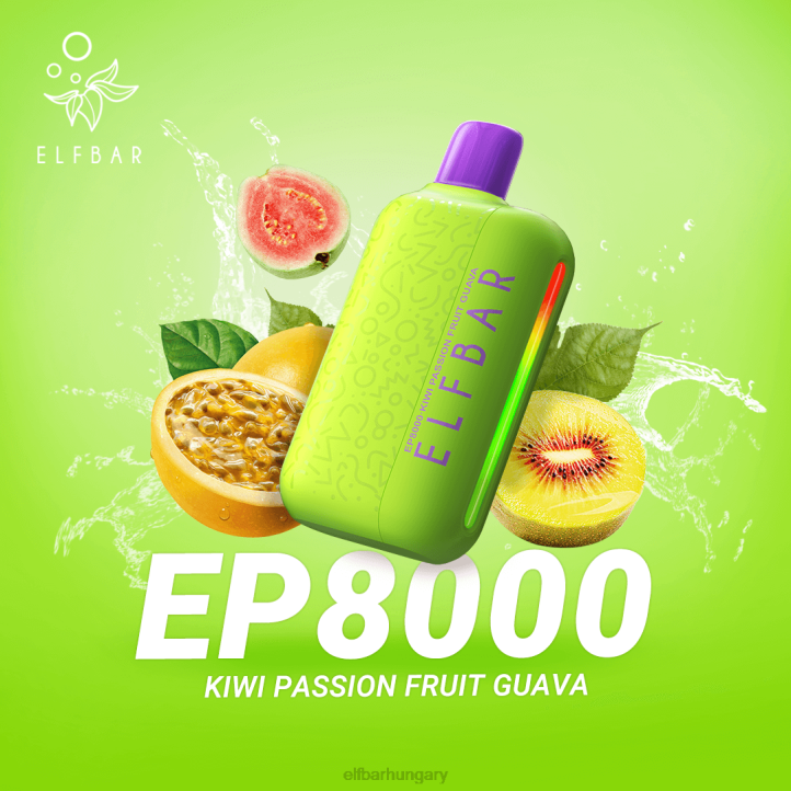 ELFBAR eldobható vape új ep8000 puff kivi maracuja guava 8BJF60