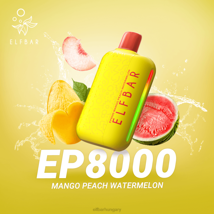 ELFBAR eldobható vape új ep8000 puff mangós barack görögdinnye 8BJF71