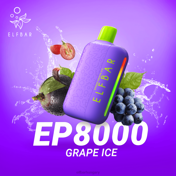 ELFBAR eldobható vape új ep8000 puff szőlőjég 8BJF59
