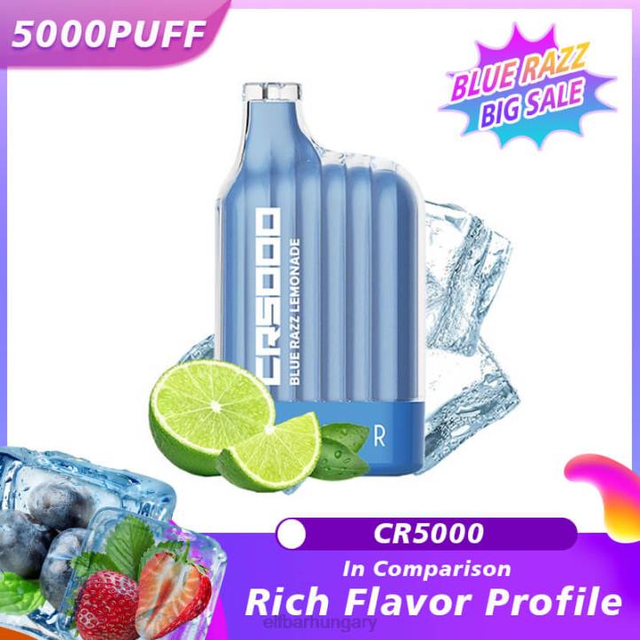 ELFBAR legjobb ízű eldobható vape cr5000 blue razz kék razz limonádé 8BJF19
