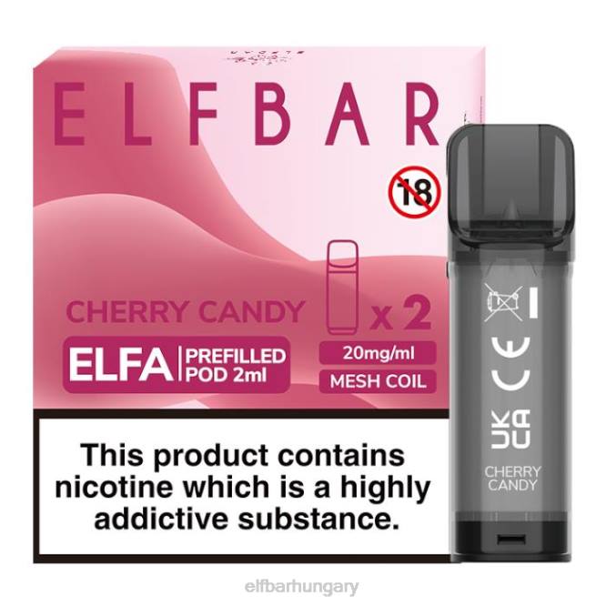 elfbar elfa előretöltött hüvely - 2 ml - 20 mg (2 csomag) cseresznye cukorka RFJP131