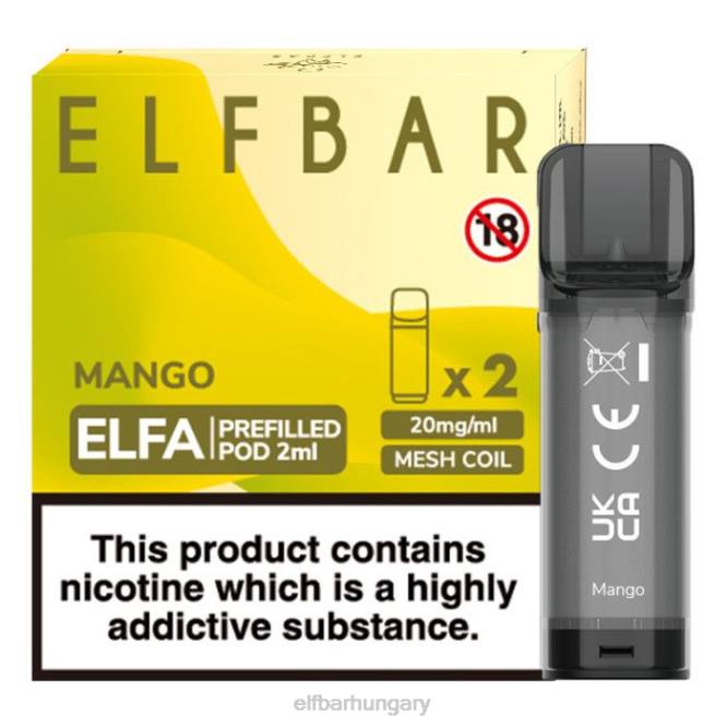 elfbar elfa előretöltött hüvely - 2 ml - 20 mg (2 csomag) mangó RFJP118